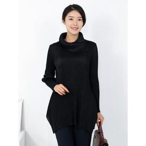 [모슬린]엄마옷 플리츠 롱 터틀 폴라티셔츠 613FGH419 마담/중년