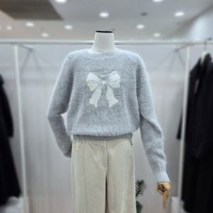 [잇미샤][잇미샤] 리본 자가드 앙고라 니트 티셔츠(ITPCYPO840)_