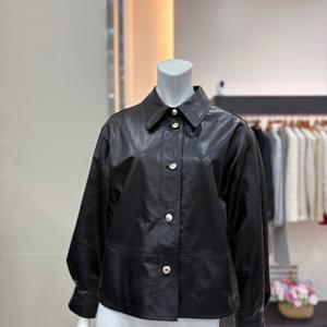 [아이잗바바]레더 카라 버튼 자켓 BR3A3LT041_JJ