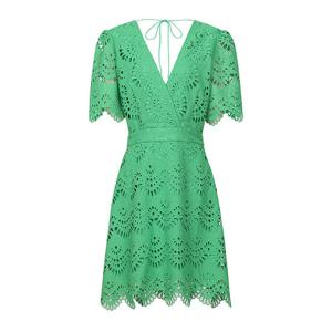 [썬쿠][썬쿠] 펀칭 자수 브이넥 반소매 원피스(SN71D5OPS23X)