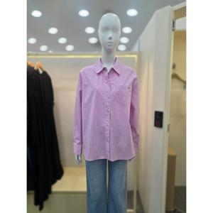 [플라스틱아일랜드]스트라이프 오버핏 블라우스 PS2WB831_DJ