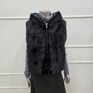 [미니멈]MZDKFV0770BK 리버시블 천연밍크 베스트