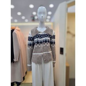 [플라스틱아일랜드]카라 니트 패턴 가디건 PR7XD0GE_DJ