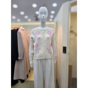 [플라스틱아일랜드]플라워 모티브 니트 가디건 PR1KG184_DJ
