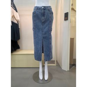 [플라스틱아일랜드]H라인 롱 데님 스커트 PR2DS361_DJ_DJ