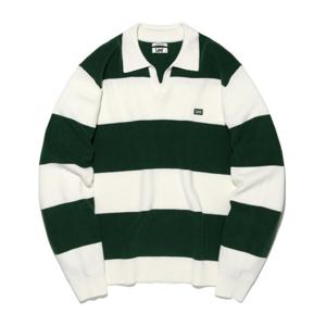 [LEE]LEE 럭비 카라 니트 그린 LE2601KT02GN