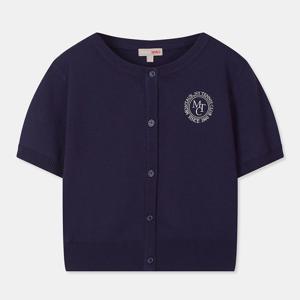 [스파오]크롭 자수 반팔가디건 (SPCKD37G02-T)