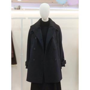 [숲]니트 카라 핸드메이드 하프 코트(SBAHC31)