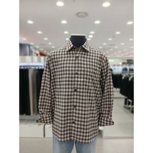 [앤드지]25F/W 오버핏 체크 남방 캐쥬얼 아우터 HZF4WC1101_GN
