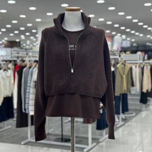 [숲]민소매 셋업 뒤판 레터링포인트 집업가디건/SBATX3ZA_SH