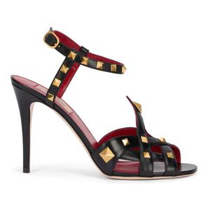 발렌티노 스터드 플로럴 패턴 슬링백 샌들 WS0NM9JYW 0NO