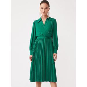 [썬쿠][썬쿠] 카라 플리츠 랩스타일 원피스(SN71C9OPS35X)