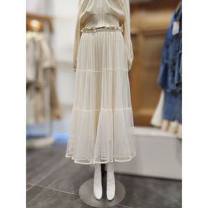 [플라스틱아일랜드]MARIO플라스틱아일랜드 티어드샤스커트 PR1WS262