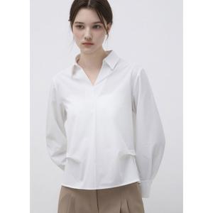 [잇미샤][잇미샤] 백여밈 오픈 카라 셔츠 블라우스 (ITQ4YBL990)