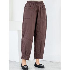 [모슬린]엄마옷 패딩 주머니 단추 생활한복 배기바지 512FGH103