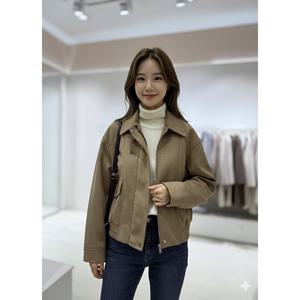 [숲]스웨이드 크롭 짚업자켓  SC2LE807