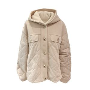 [레코브](2컬러)배색후드 퀼팅 패딩자켓 LK61E1JK501X