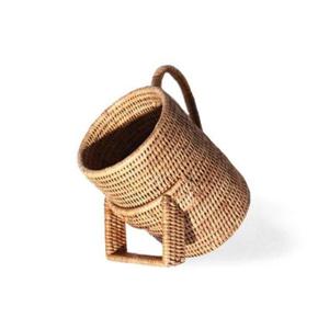 [반려] 미얀마 천연 라탄 와인 바스켓 III BK217