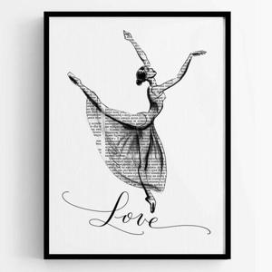 [유홍아트]PICF276 발레 북유럽 모던 그레이 그림액자 6호(41x32