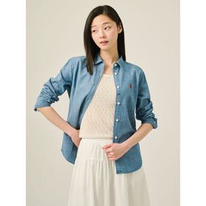 [빈폴레이디스][Essential] 서머 데님 셔츠  블루 (BF5464E01P)