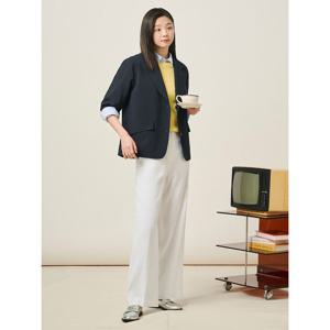 [빈폴레이디스]리넨 혼방 셋업 롱 팬츠  화이트 (BF5321C111) .