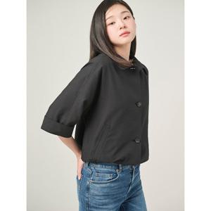 [빈폴레이디스]시어서커 셔츠형 점퍼  블랙 (BF5539C045) .