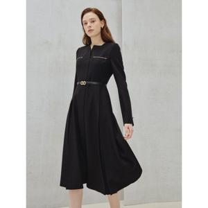 [아이잗컬렉션(피)]골드 체인 포인트 플레어 원피스 CS3A0OP221