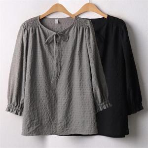 [강물처럼]위쉬몰 DB 보니스모크블라우스(A375H008) 빅사이즈 (5