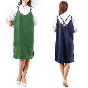 [강물처럼]위쉬몰 WW 백포인트린넨원피스(1993H008) 빅사이즈 (5