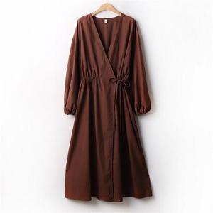 [강물처럼]아이우먼 옆리본랩롱원피스 RAA343M008 빅사이즈 (585