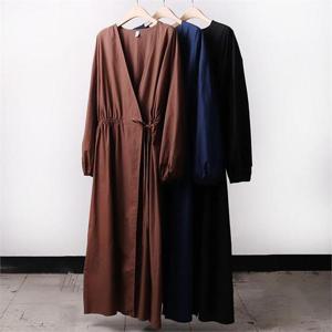 [강물처럼]빅사이즈사랑해요 A343L008 리본퍼프셔링랩원피스 RA