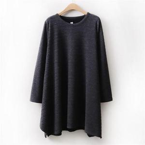 [강물처럼]아이우먼 메리차콜니트 롱 티 WW6745M009 빅사이즈 (6