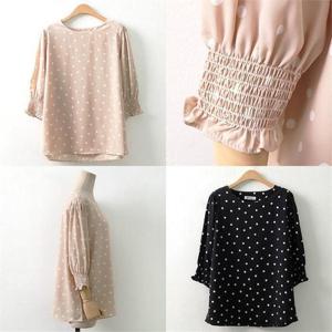 [강물처럼]위쉬몰 NB 도트스모크블라우스(4996H009) 빅사이즈 (6