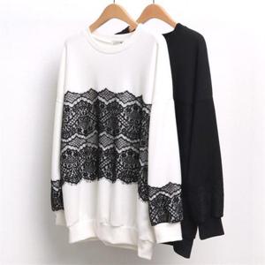 [강물처럼]빅사이즈사랑해요 4499L011 망사 레이스 맨투맨 NB (6