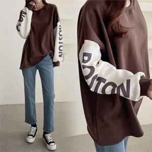 [강물처럼]위쉬몰 IL 보스톤드롭기모맨투맨(C078H011) 빅사이즈