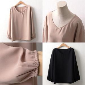 [강물처럼]위쉬몰 WW 찰랑브이넥블라우스(7949H011) 빅사이즈 (6