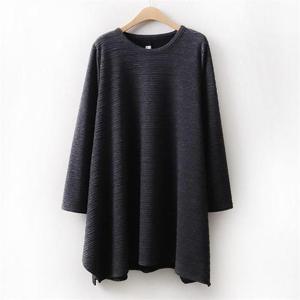 [강물처럼]아이우먼 메리차콜니트 롱 티 WW6745M011 빅사이즈 (6