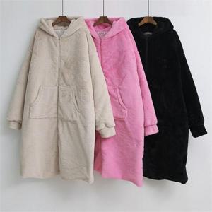 [강물처럼]빅사이즈사랑해요 C027L011 밍크퀄누빔후드롱집업 PO