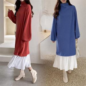 [강물처럼]위쉬몰 PO 로맨틱쉬폰폴라원피스(C026H011) 빅사이즈