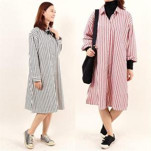 [강물처럼]위쉬몰 WW 스트라이프면원피스(6848H012) 빅사이즈 (6