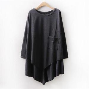 [강물처럼]아이우먼 포켓언발박시핏롱티 WC6488M101 빅사이즈 (6