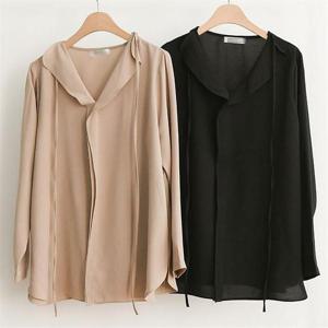 [강물처럼]빅사이즈사랑해요 B045L102 스트링에르블라우스 NB (6