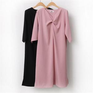 [강물처럼]빅사이즈사랑해요 9485L102 찰랑 트위스트 원피스 BG