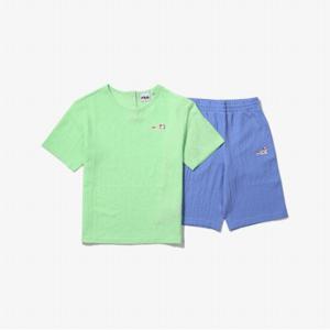 [휠라키즈] 주름지 남아 세트 (FK2FSF2301M_LGN)