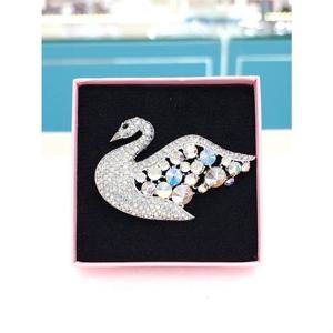 로뎀 세이브존05 Premium   Eleganc 스와로브스키 백조 브로치 RD23010194