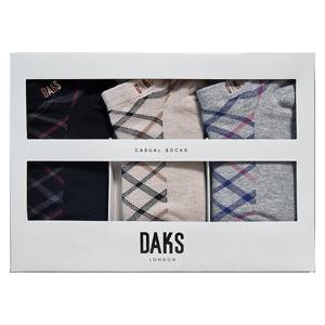 [닥스(양말)]CW24457 숙녀 스니커즈 전체체크 3족세트