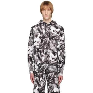 26 SS 언더커버 남성 블랙 컨버터블 후드티 231414M202000