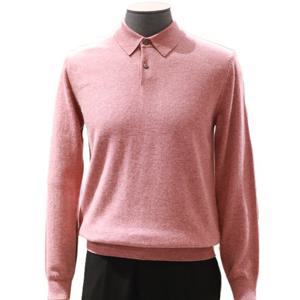 [바쏘]F/W 핑크 울 캐시미어 카라 니트 BSY4WT74APK