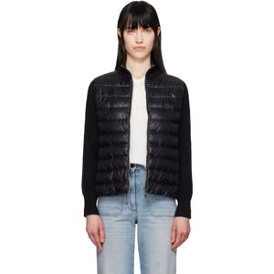 몽클레어 패딩 블랙 울 집업 패딩 다운 재킷 251111F061001