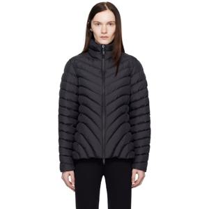 몽클레어 패딩 블랙 그랑지 다이애그널 퀼팅 쇼트 다운 재킷 251111F061003
